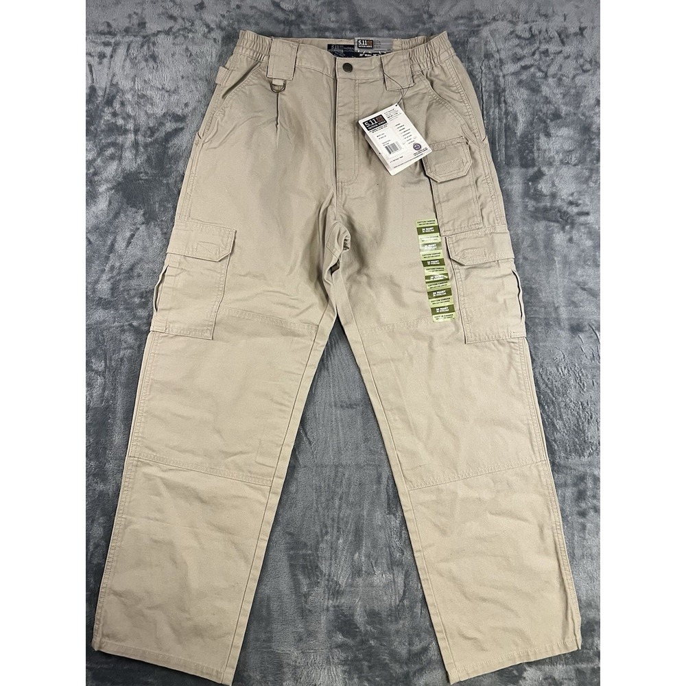 5.11 Tactical Men's Tactical Pants 30W 30L Khaki Solid Cotton